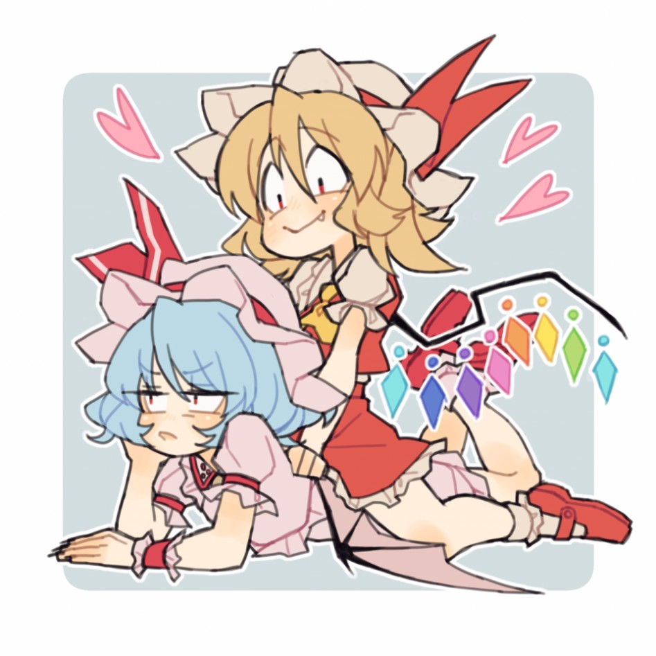 flandre scarlet and remilia scarlet (touhou) drawn by nappooz - f0abedd28f80b9e9c70aeb38f416aec1.jpg