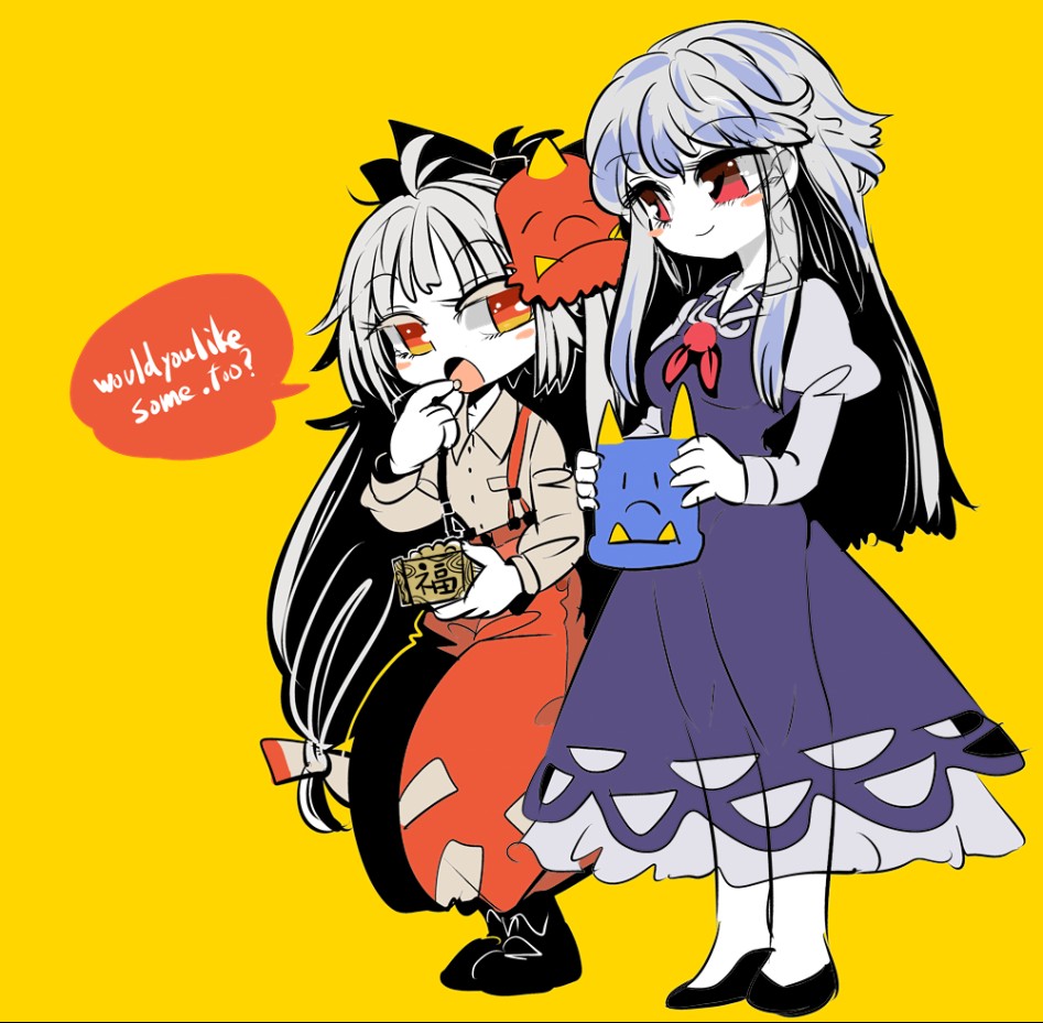 fujiwara no mokou and kamishirasawa keine (touhou) drawn by yt (wai-tei) - 99b5b7000b1f7f72ef4895b259c31bf0.png