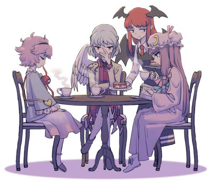 kishin sagume, koakuma, komeiji satori, and patchouli knowledge (touhou) drawn by meitei - 200699fc8b881311fd3258395ea3eb0a.jpg