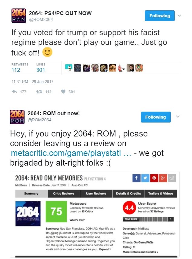 2064: ROM 개발자, 메타 유저 점수가 낮아지자 트럼프 지지자들에게 사과_1.jpg
