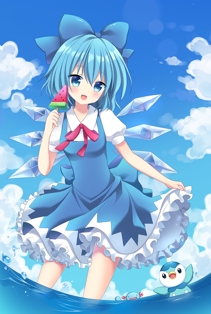 cirno, piplup, and wooper (pokemon and touhou) drawn by mayo (miyusa) - b60f9c8b6543e3cb87530c36eee60fb9.png