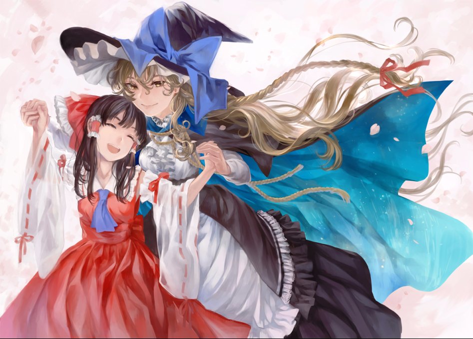 hakurei reimu and kirisame marisa (touhou) drawn by kayako (tdxxxk) - 0c37d7e3b3102ec07f5f15d3fff81940.jpg