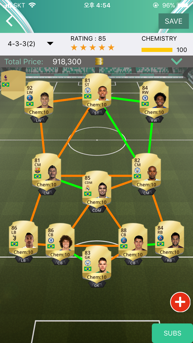 심심해서 얼티 국대 스쿼드 만들어봤어요