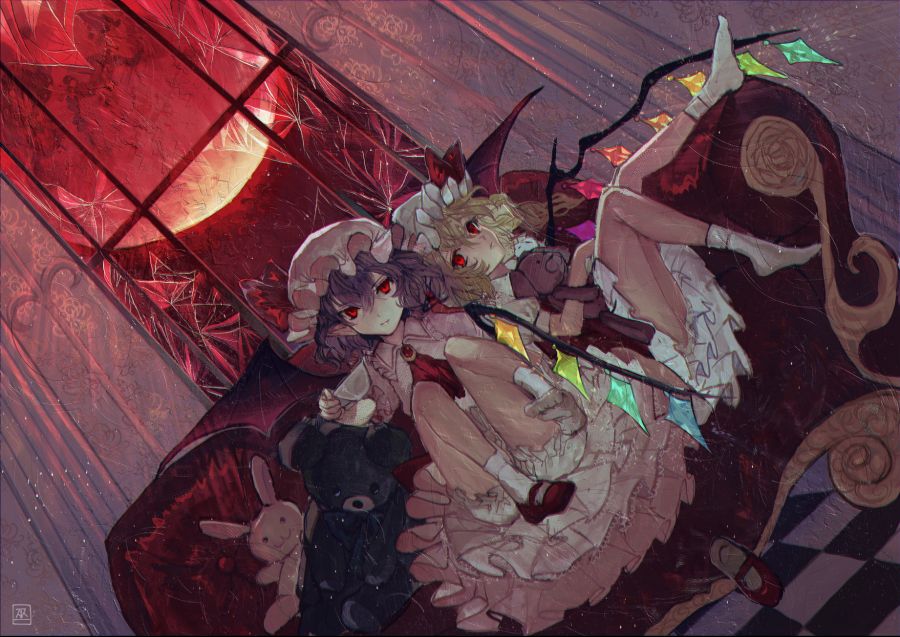 __flandre_scarlet_and_remilia_scarlet_touhou_drawn_by_mochacot__1e72b4d343f3a9dff0512ccd8a90a47b.jpg