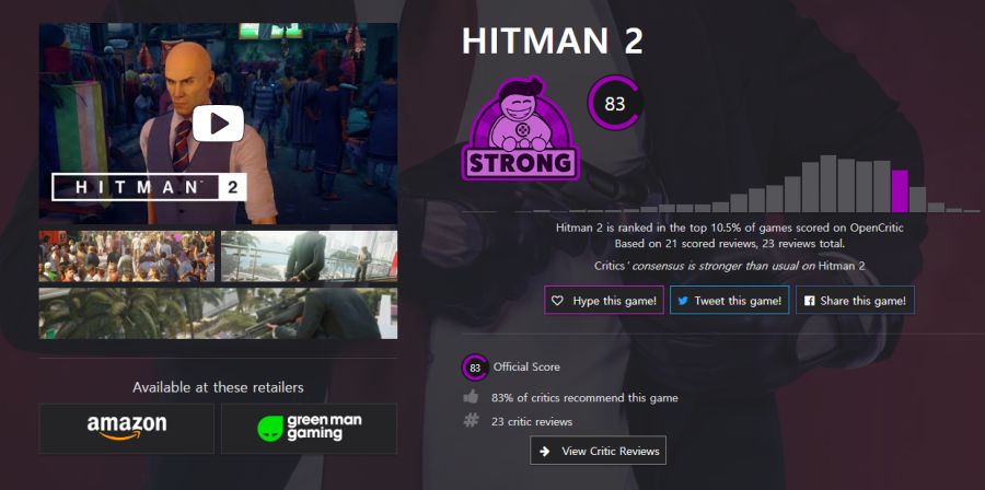 Hitman 2 for PS4 XB1 PC Reviews OpenCritic.png