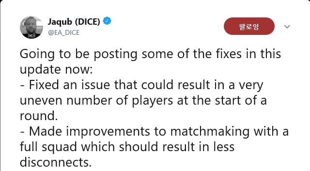 Screenshot_2018-11-14 트위터의 Jaqub (DICE) 님 Going to be posting some of the fixes in this update. now - Fixed an issue that co[...].png