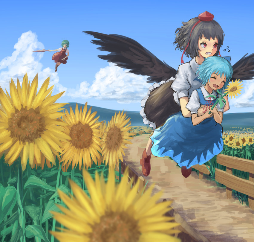 __cirno_kazami_yuuka_shameimaru_aya_and_tanned_cirno_hidden_star_in_four_seasons_and_etc_drawn_by_roke_taikodon__sample-0637ece842fed26622408b40541b2004.jpg