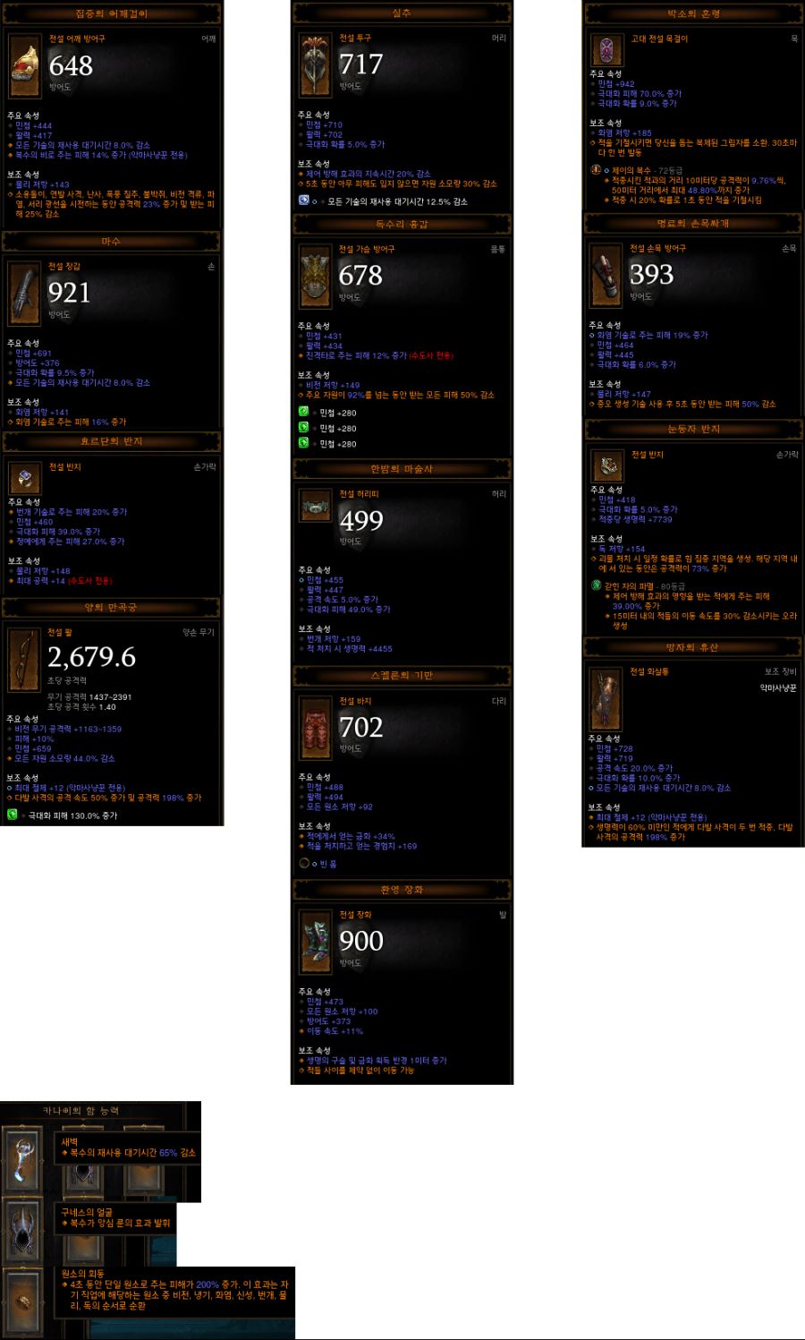 [도전 균열](북미&유럽) 78차 악마사냥꾼 스킬&장비 정보 입니다._4.png