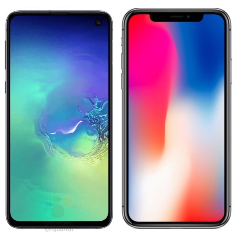 갤럭시S10e VS 아이폰X 크기비교 갤S7 크기비교