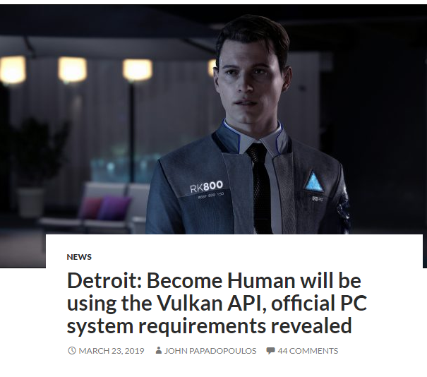 Detroit become human ошибка vulkan 1 dll