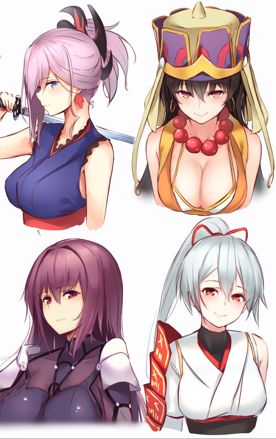 __miyamoto_musashi_scathach_scathach_tomoe_gozen_and_xuanzang_fate_grand_order_and_etc_drawn_by_borushichi__102abb11fa9f601926841ee35b3c8ddc.jpg