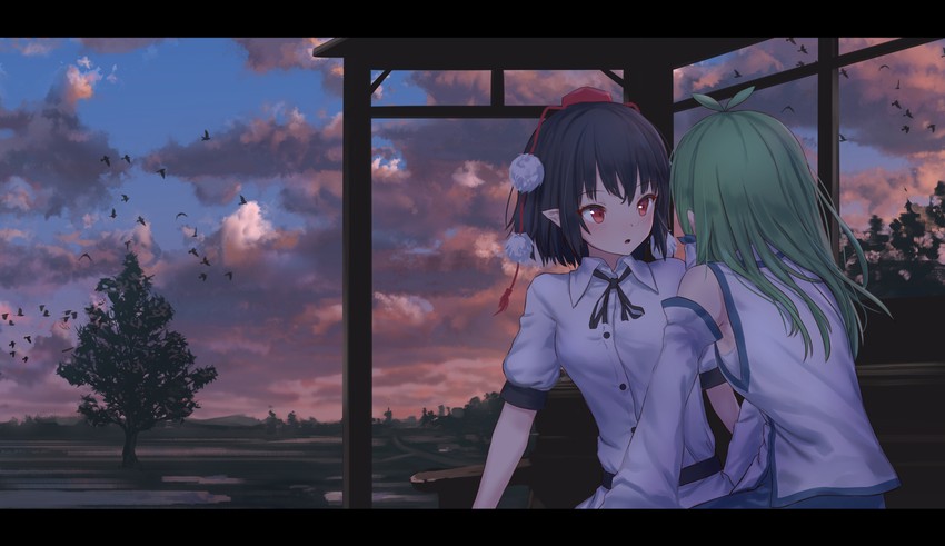 __kochiya_sanae_and_shameimaru_aya_touhou_drawn_by_roke_taikodon__sample-f0250ba7a86880c2cf2ff70cd1839ccc.jpg