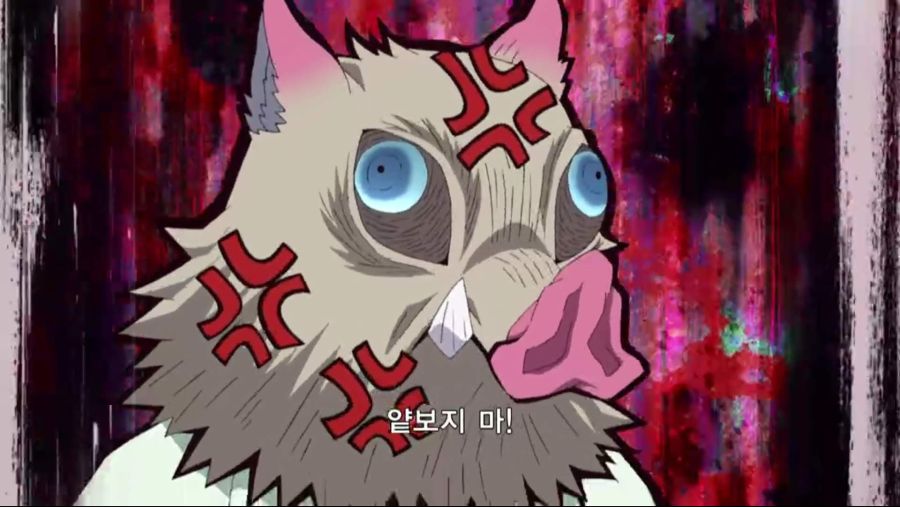 귀멸의 칼날 상당히 온건하게 번역된 이노스케의 발언