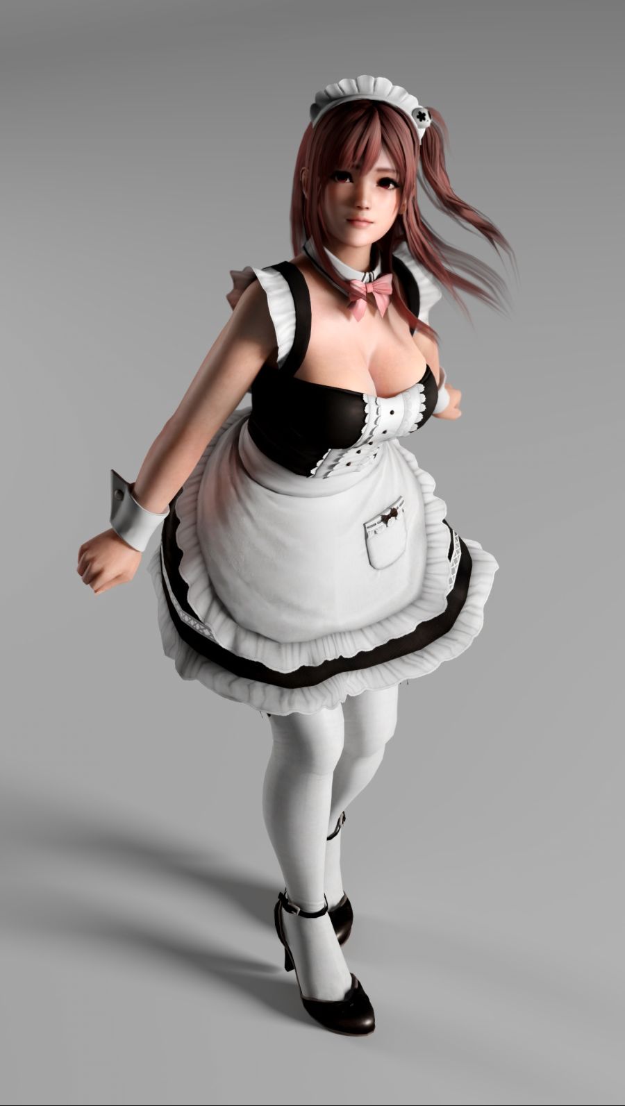 yande.re 361668 cg cleavage dead_or_alive dead_or_alive_5 heels honoka_(doa) maid pantyhose x2gon.jpg