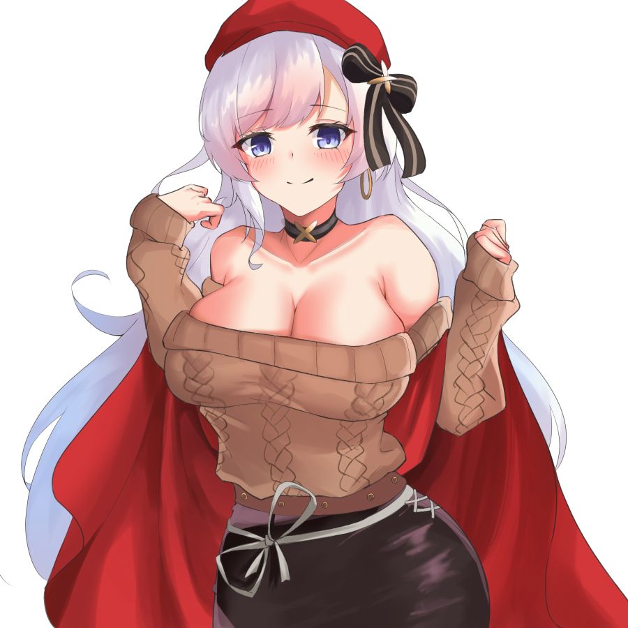 yande.re 641187 azur_lane belfast_(azur_lane) gunpuu no_bra sweater.jpg