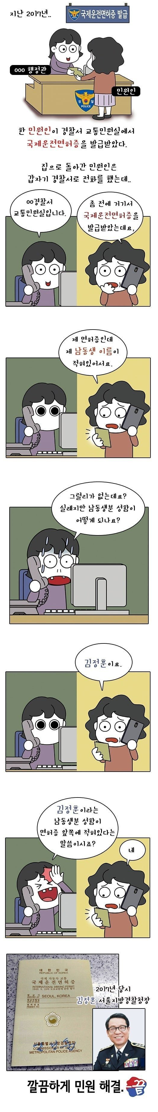 국제면허증 발급했는데 남동생 이름이 적혀있어요.jpg_1.png