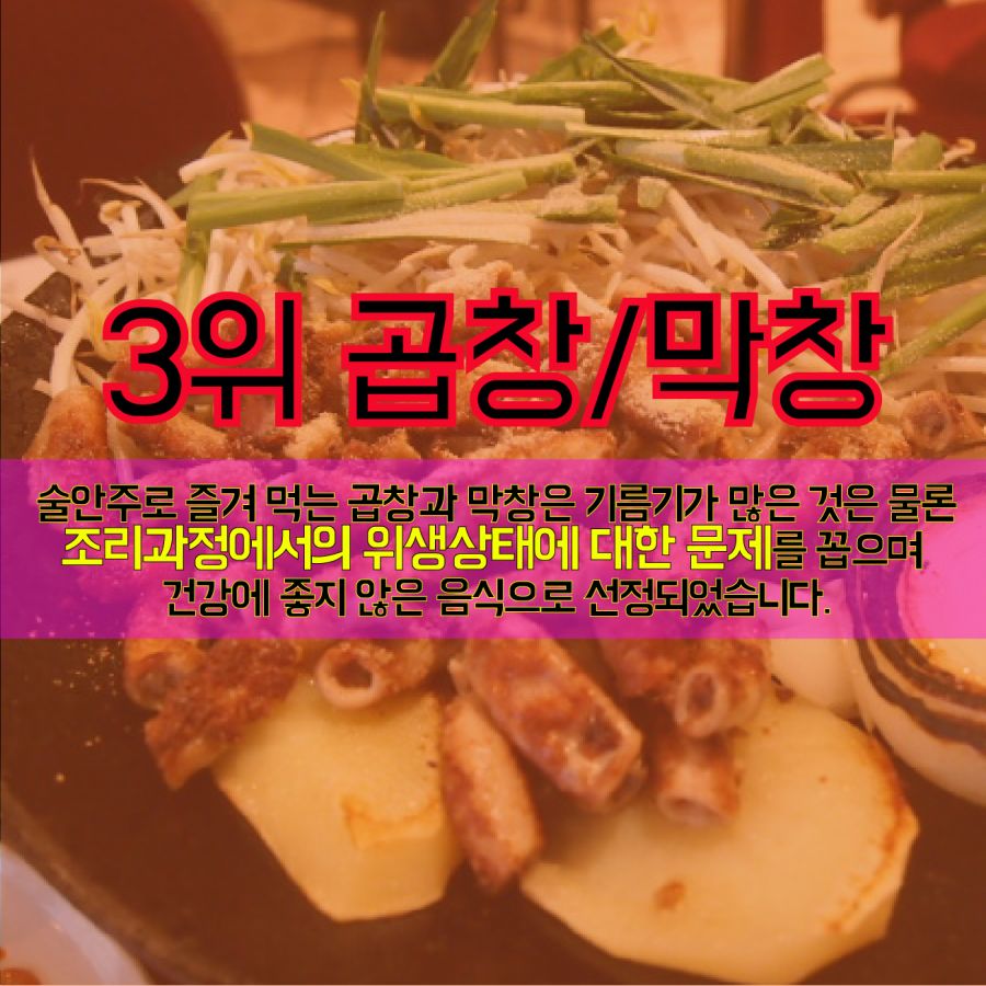 의사들이 선정한 건강에 나쁜 음식