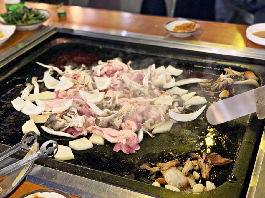 성남에서 오리고기 먹었습니다 성남 태평동 풍경돌판구이