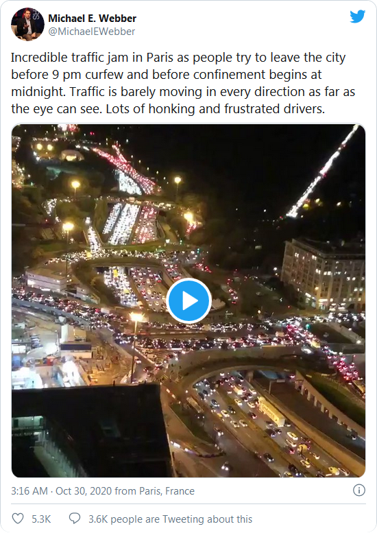 Screenshot_2020-10-30 'Massive Traffic Jams' Across Paris As People Flee Ahead Of Second COVID Lockdown .png