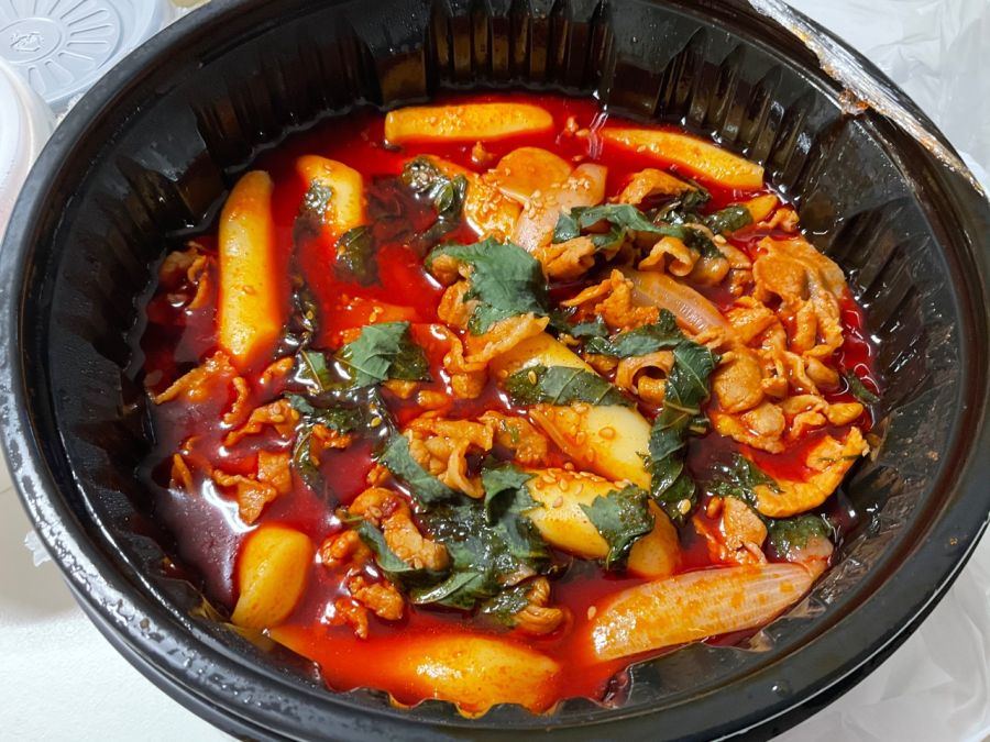 수제비랑 떡이 들어간제육볶음