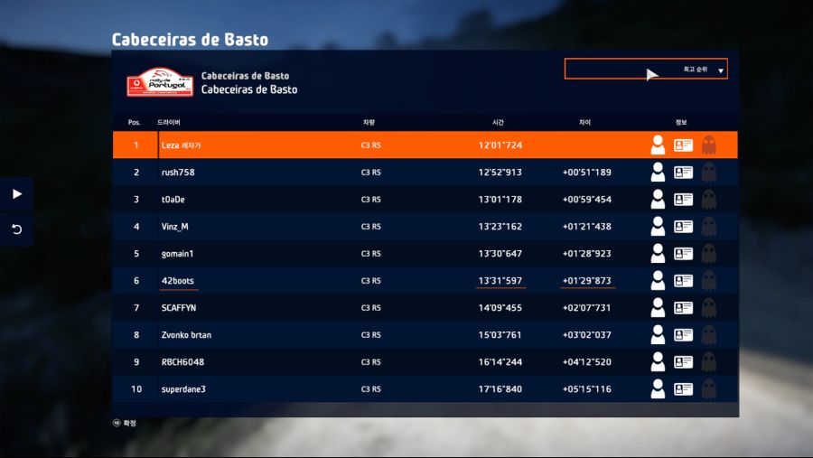 Caveceiras de Basto 일일도전 주행순위 1위 레자가죽님. ㅎㄷㄷ_1.jpg