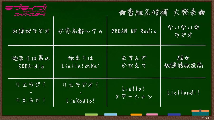 러브라이브! 슈퍼스타!! 유이가오카 여자고등학교 RADIO 방송명 후보 정리_1.png