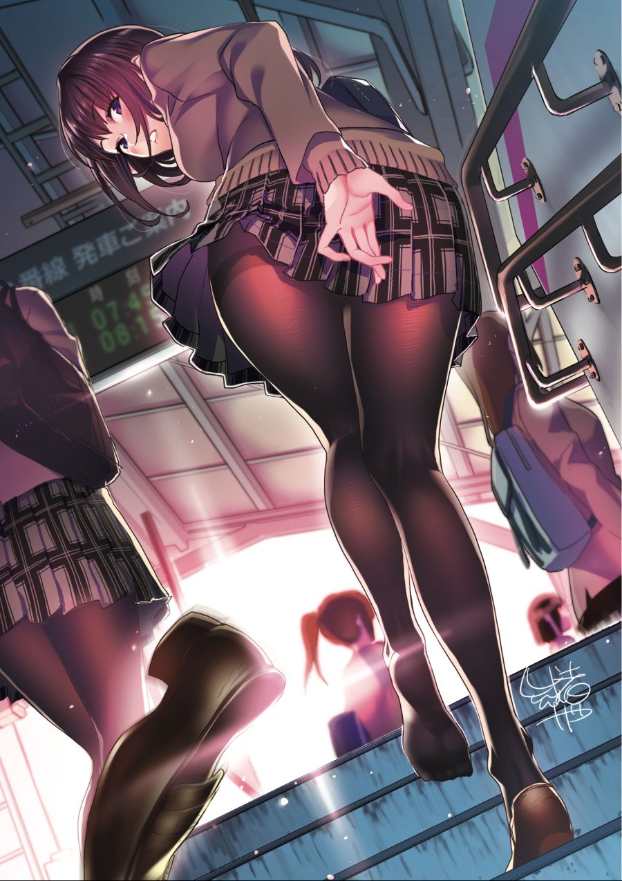 yande.re 492204 heels musha_sabu pantyhose seifuku skirt_lift sweater.jpg