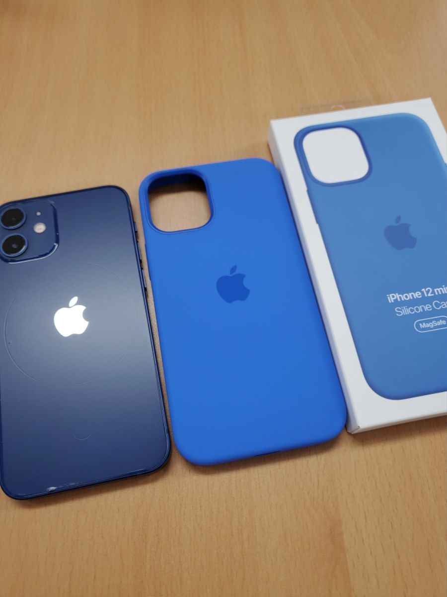 아이폰12 미니 블루 + 카프리 블루 실리콘 케이스_4.jpg