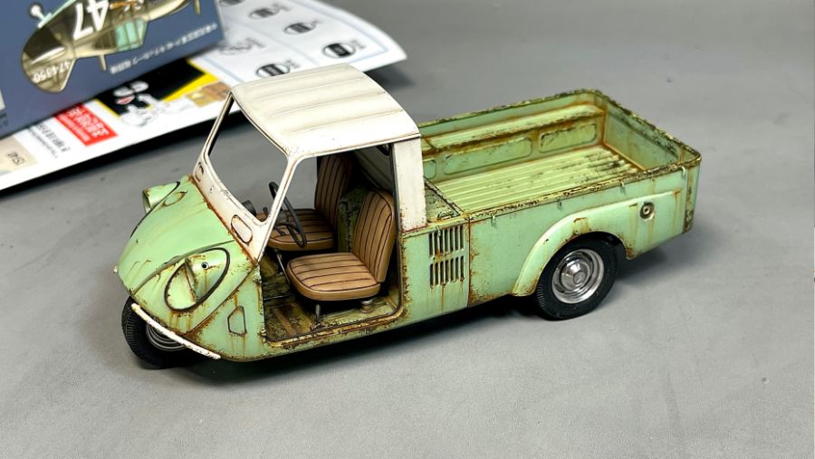 추억의 한국 삼륜자동차 프라모델 완성(T600)_16.jpg