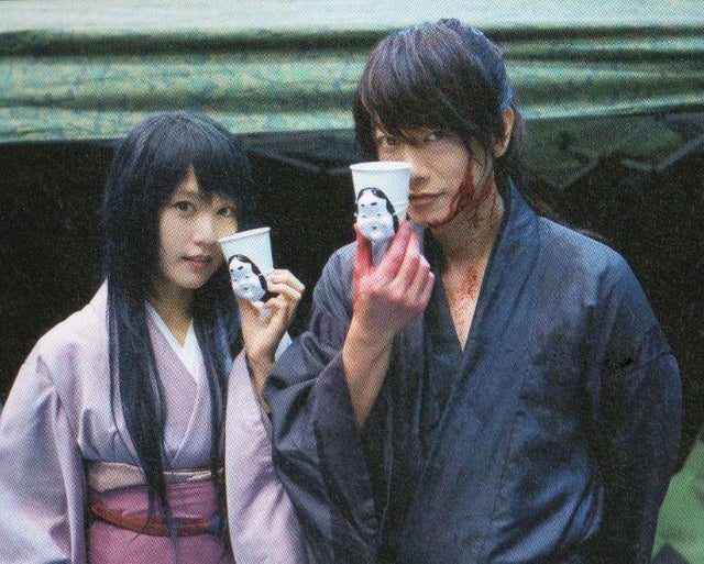 바람의 검심 더 비기닝 사토 타케루,아리무라 카스미 촬영장 사진_1.jpg