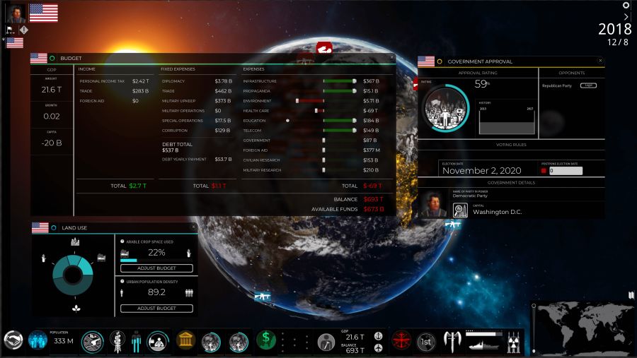 슈퍼파워 3 (국가 경영 게임) 스크린샷 및 트레일러, 요구사항 입니다._9.png