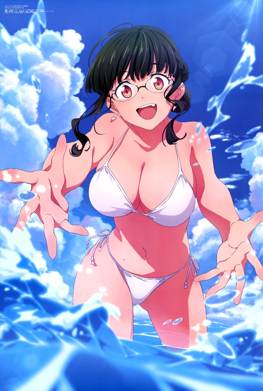 yande.re 824486 anoshiras_ii bikini megane sakamoto_masaru ssss.dynazenon ssss.gridman swimsuits wet.jpg