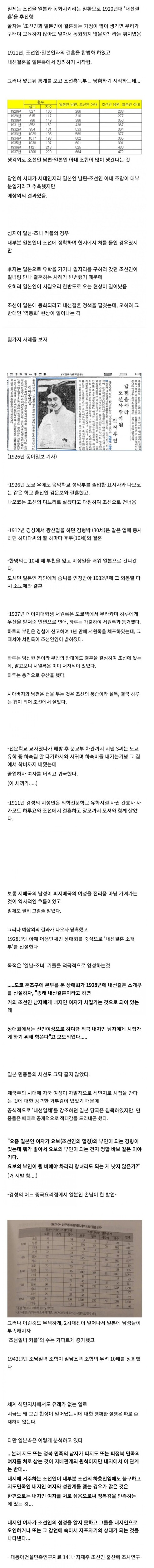 일제강점기 내선일체 일환 사업인 내선결혼 추진했다 실패한 일본_1.jpg