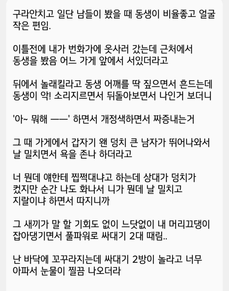 여동생 등뒤에서 흔들다가 쳐맞은 친오빠_2.jpg