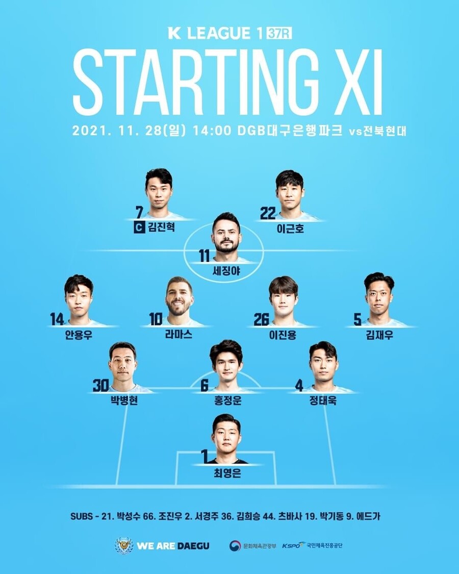 K리그1 대구FC 전북 현대 1400 킥오프