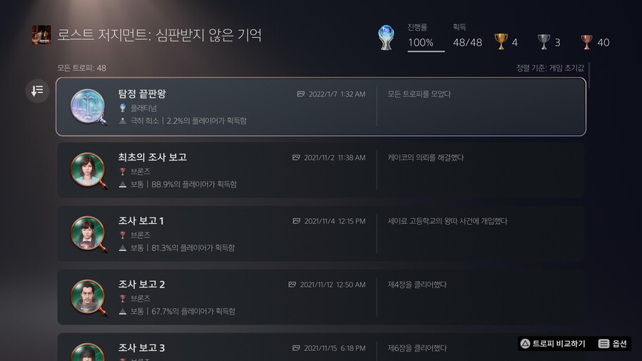 ps5 로스트 저지먼트 플래티넘 땄습니다_3.jpg