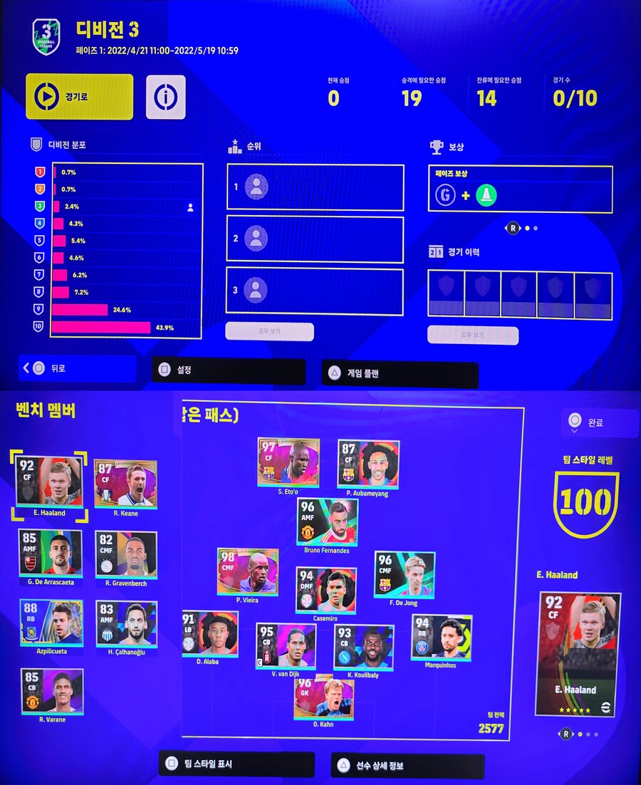 이번 시즌 목표 달성했습니다디비전3