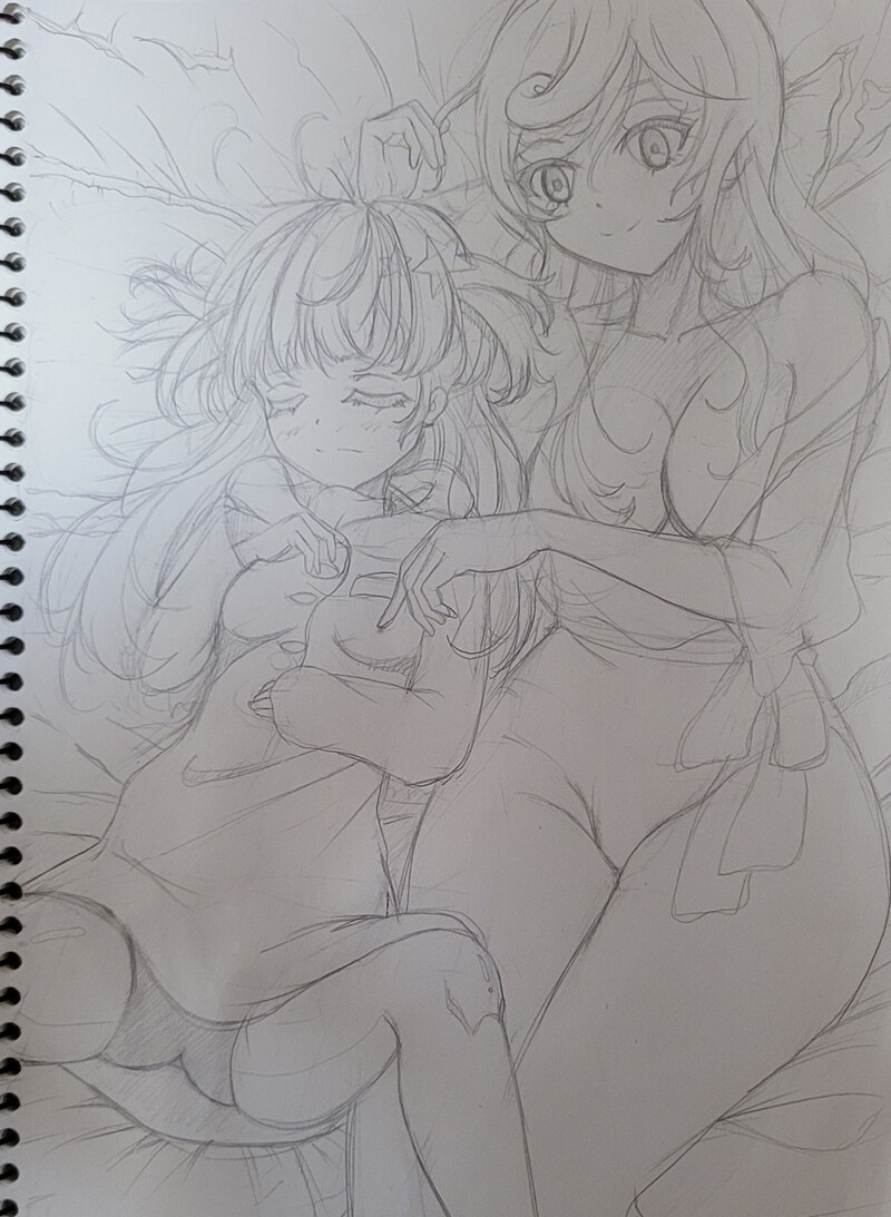 좀랜사) 데생 끝내고나니 완성해서 올려도 괜찮은지 고민되네요 ㅋㅋㅋ_1.jpg