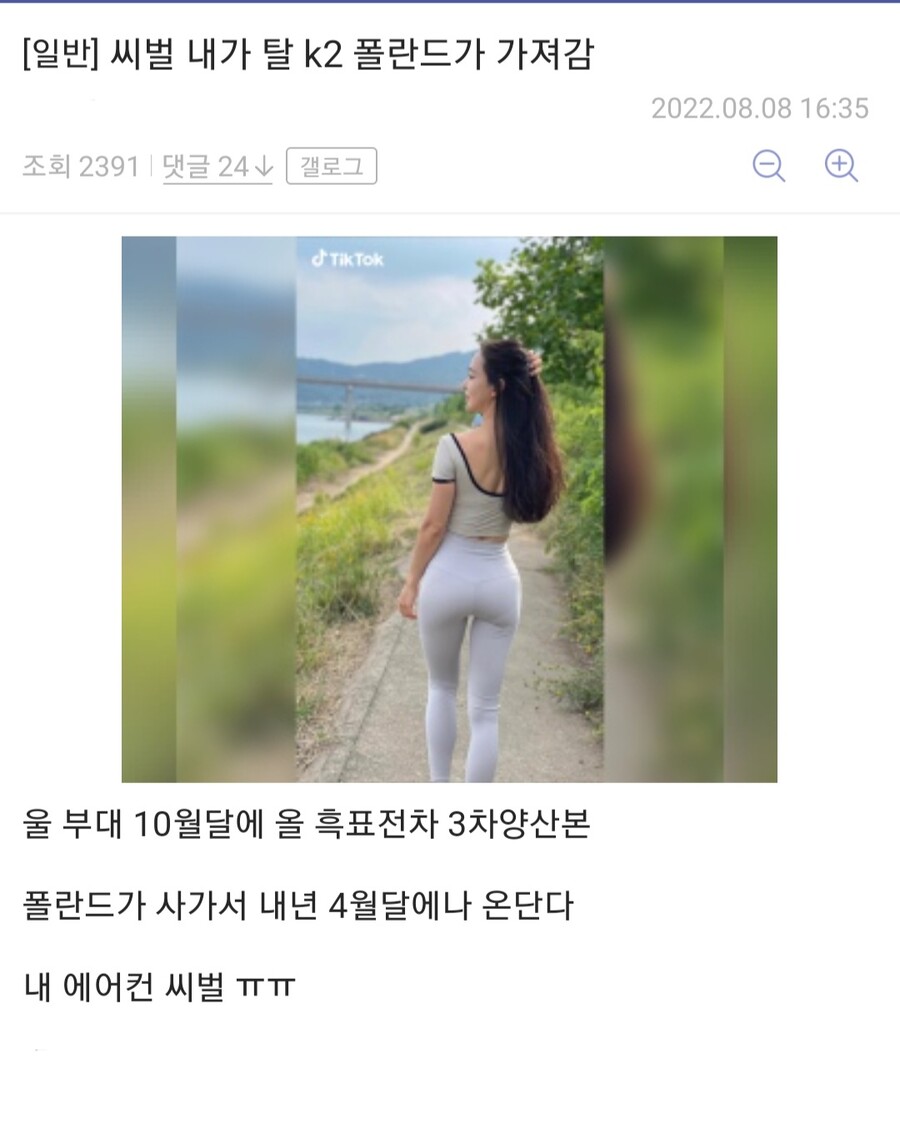 K2 전차 폴란드 수출 욕해도 되는 사람.JPG_1.jpg