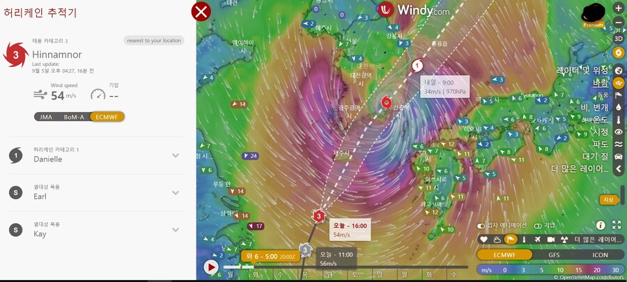 [힌남노]유럽중기예보센터 진주시 관통 예측_1.jpg