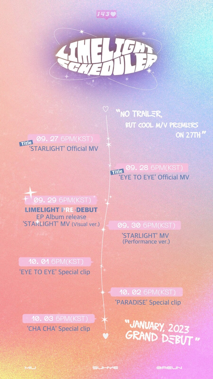 멤버수 무한확장 걸그룹 라임라이트 프리데뷔 스케쥴러(2023 데뷔)_1.jpeg