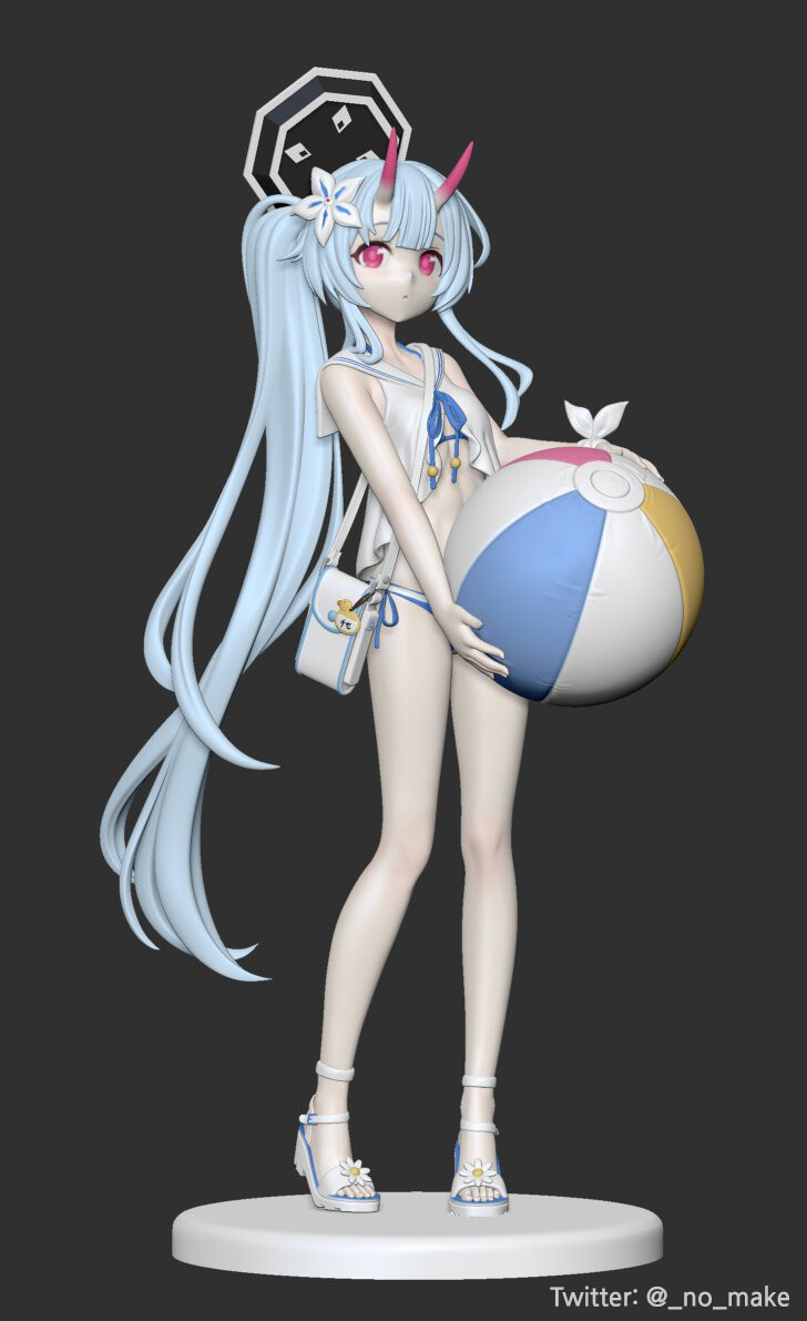 블루 아카이브 치세 비키니 피규어 모델링 했습니다._1.jpg