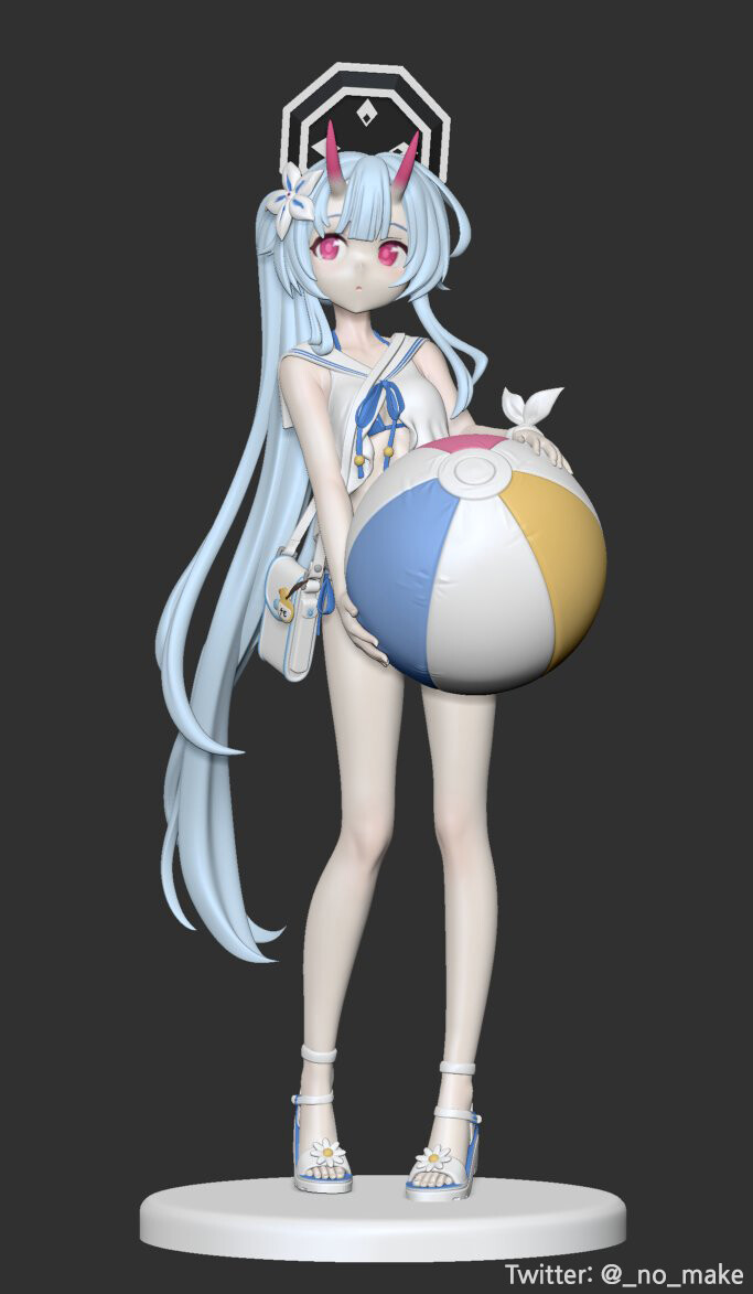 블루 아카이브 치세 비키니 피규어 모델링 했습니다._2.jpg