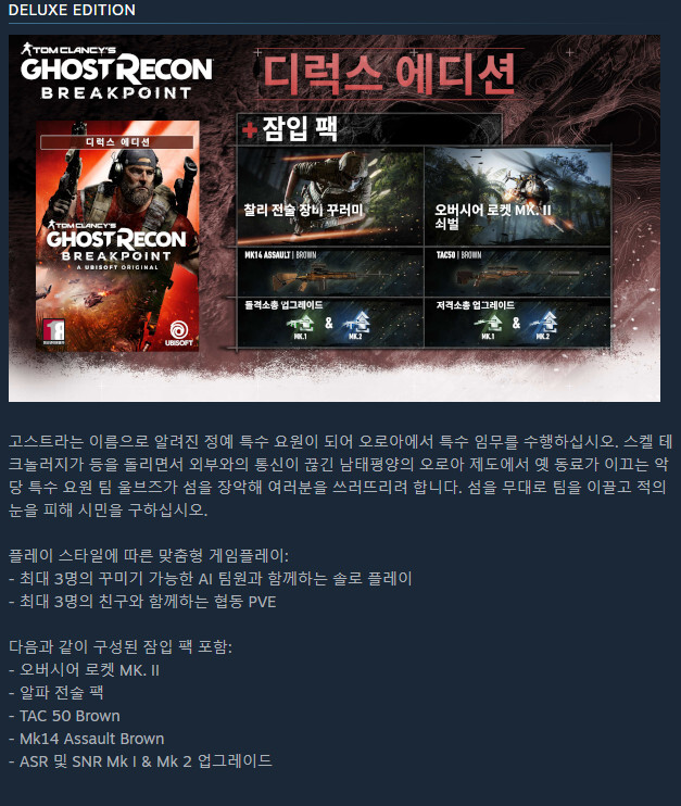 [스팀] 톰 클랜시의 고스트 리콘: 브레이크 포인트 스팀 출시 기념 80% 할인_5.png