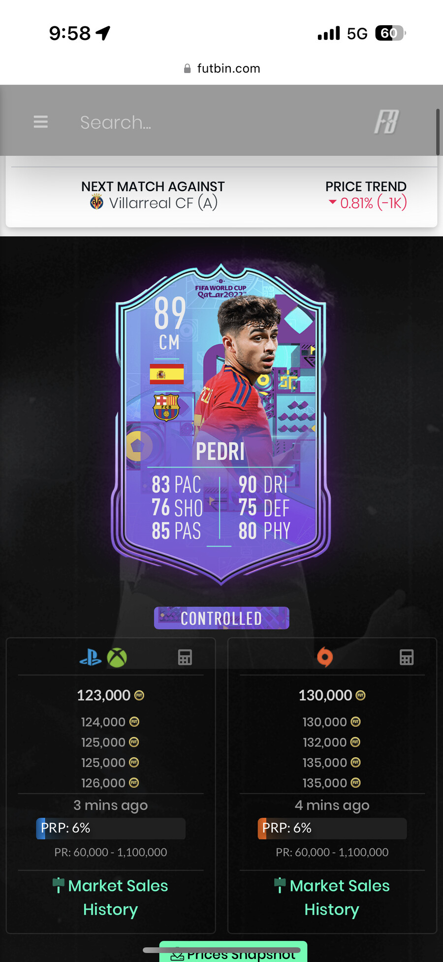 피파23 ps 75만코인 7만에 거래합니다