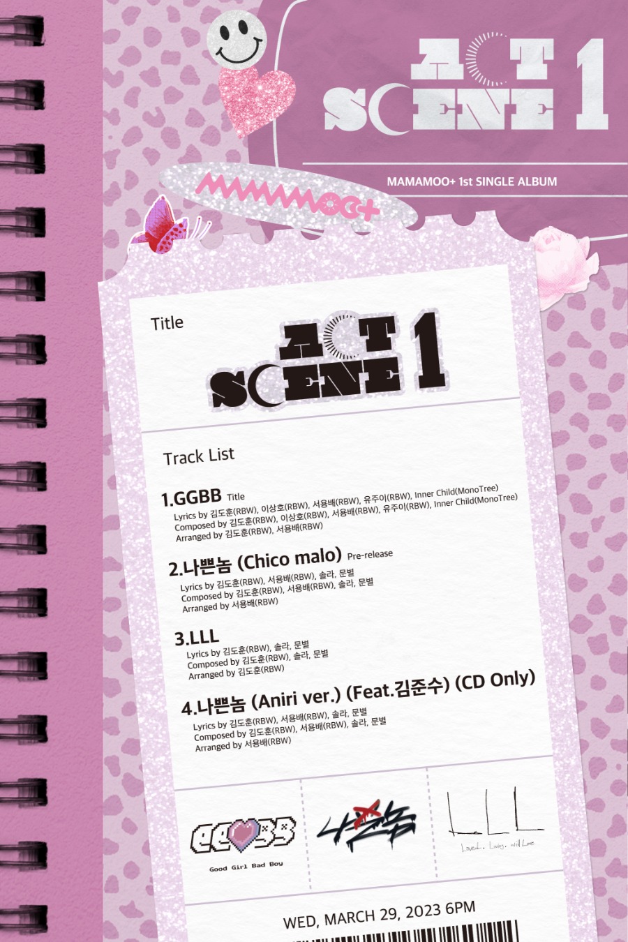 230313.[마마무+] 1st Single Album [ACT 1, SCENE 1] TRACK LIST.jpg