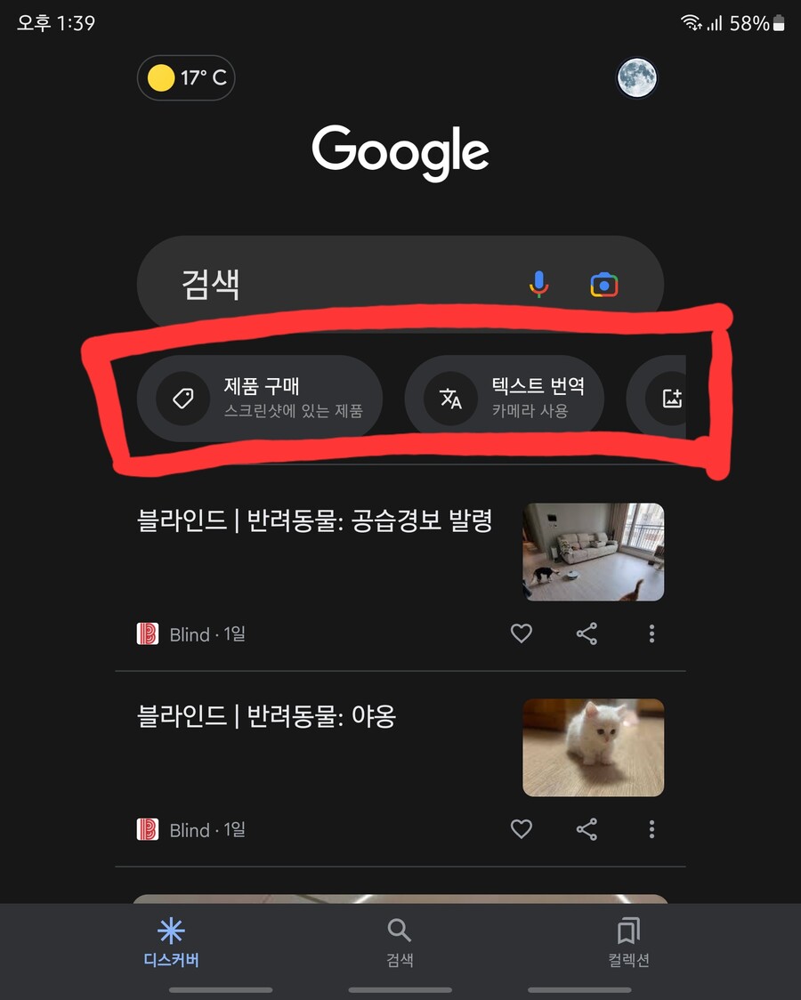 구글 디스커버에 이거 없애는법