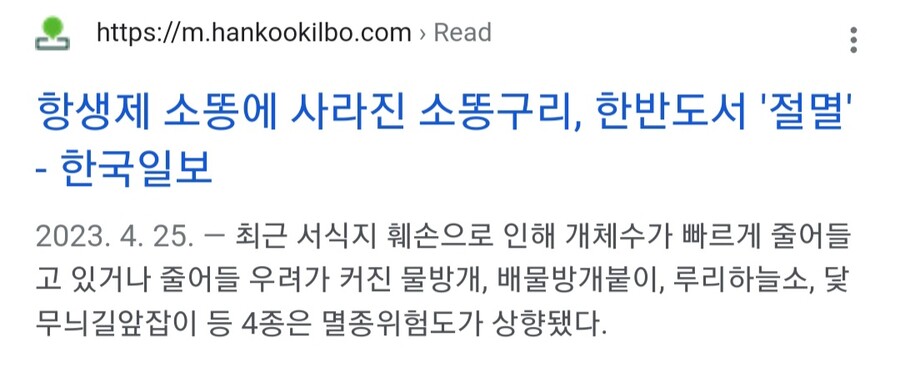 의외로 한국에서 멸종된 동물_5.jpg
