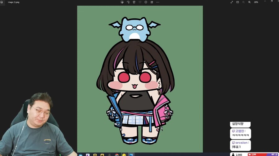 버튜버) 김실장네 PD 눈나 SD 모델 나왔는데_1.jpg