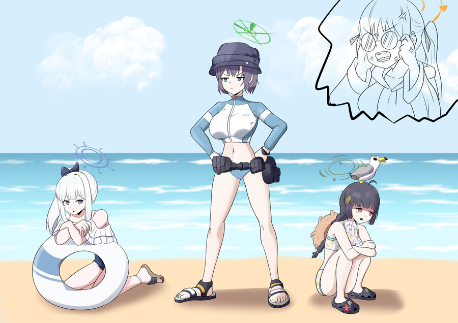 블루아카) 래빗소대 수영복 랜덤짤 5_14.png